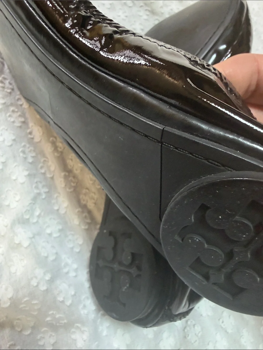Tory Burch Eddie patent leather ballet flats size 9